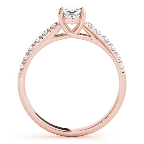 Radiant Trellis Oval Diamond Engagement Ring — 9K/18K Gold & Platinum