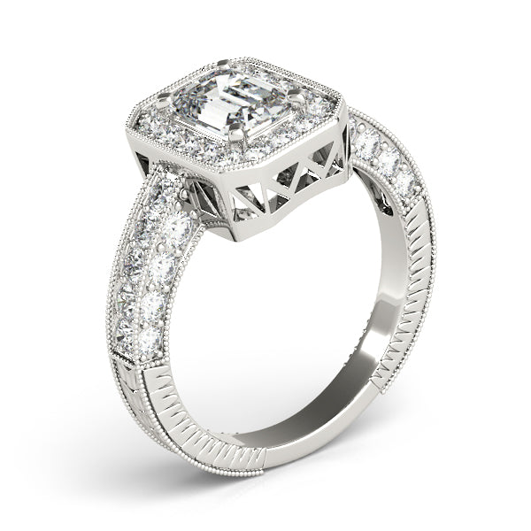 Brilliant Color Rings Emerald Diamond Engagement Ring — 9K/18K Gold & Platinum