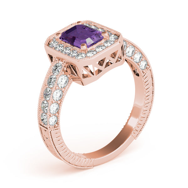 Brilliant Color Rings Emerald Diamond Engagement Ring — 9K/18K Gold & Platinum