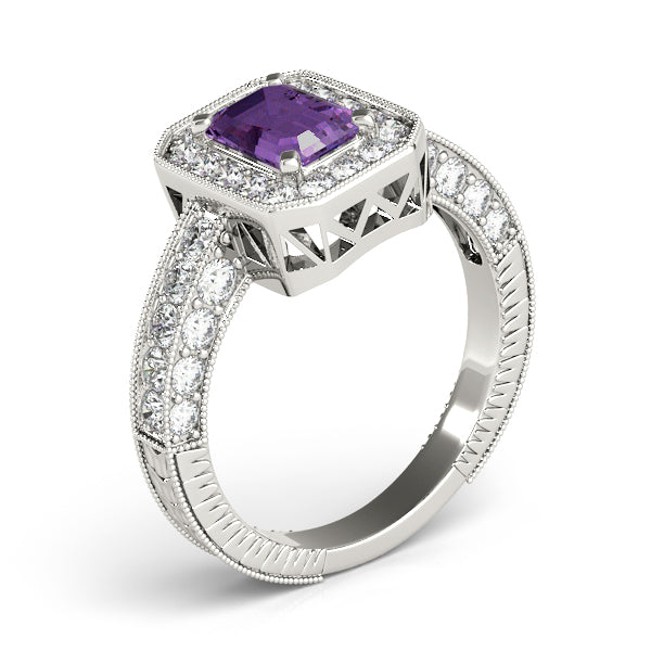 Brilliant Color Rings Emerald Diamond Engagement Ring — 9K/18K Gold & Platinum