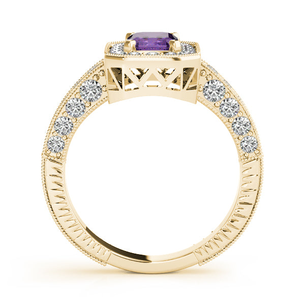 Brilliant Color Rings Emerald Diamond Engagement Ring — 9K/18K Gold & Platinum