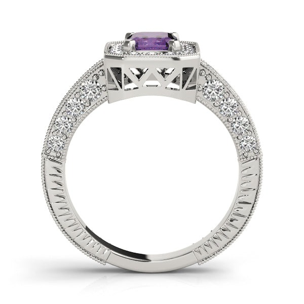 Brilliant Color Rings Emerald Diamond Engagement Ring — 9K/18K Gold & Platinum