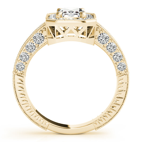 Brilliant Color Rings Emerald Diamond Engagement Ring — 9K/18K Gold & Platinum