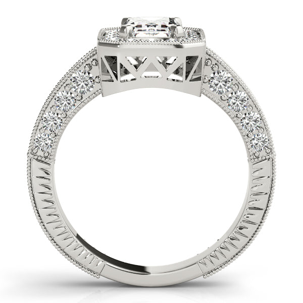 Brilliant Color Rings Emerald Diamond Engagement Ring — 9K/18K Gold & Platinum