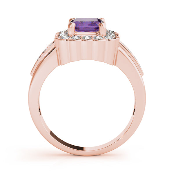 Sculpted Color Rings Emerald Diamond Engagement Ring — 9K/18K Gold & Platinum