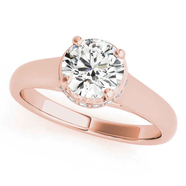 Cherished Trellis Round Diamond Engagement Ring — 9K/18K Gold & Platinum