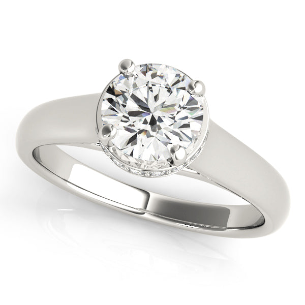 Cherished Trellis Round Diamond Engagement Ring — 9K/18K Gold & Platinum