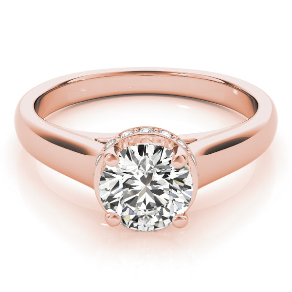 Cherished Trellis Round Diamond Engagement Ring — 9K/18K Gold & Platinum