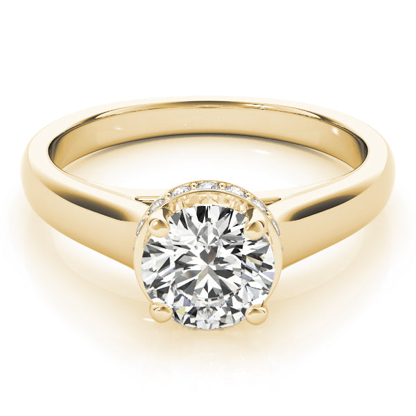 Cherished Trellis Round Diamond Engagement Ring — 9K/18K Gold & Platinum