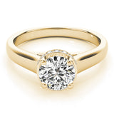 Cherished Trellis Round Diamond Engagement Ring — 9K/18K Gold & Platinum