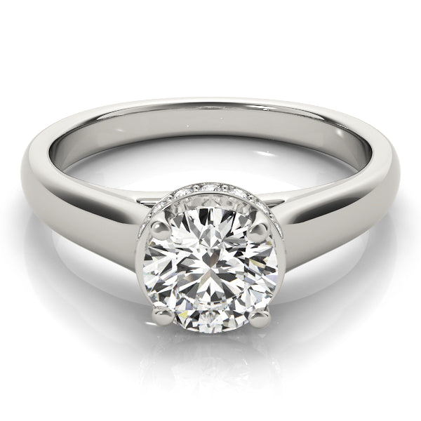 Cherished Trellis Round Diamond Engagement Ring — 9K/18K Gold & Platinum