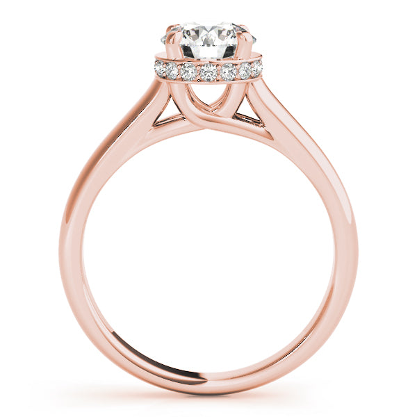 Cherished Trellis Round Diamond Engagement Ring — 9K/18K Gold & Platinum