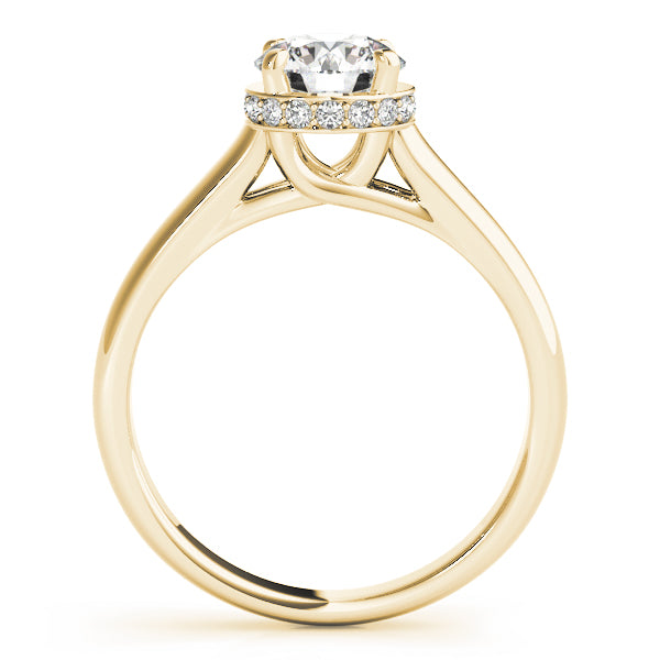 Cherished Trellis Round Diamond Engagement Ring — 9K/18K Gold & Platinum