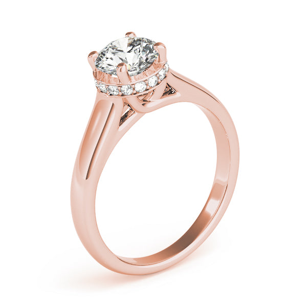 Cherished Trellis Round Diamond Engagement Ring — 9K/18K Gold & Platinum