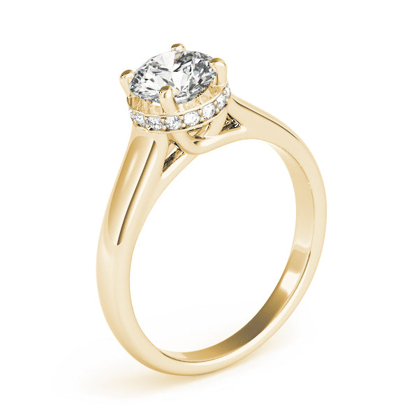 Cherished Trellis Round Diamond Engagement Ring — 9K/18K Gold & Platinum