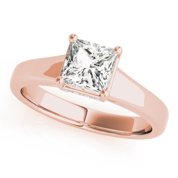 Noble Trellis Princess Diamond Engagement Ring — 9K/18K Gold & Platinum