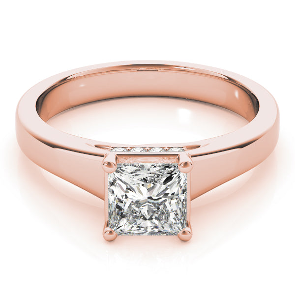 Noble Trellis Princess Diamond Engagement Ring — 9K/18K Gold & Platinum