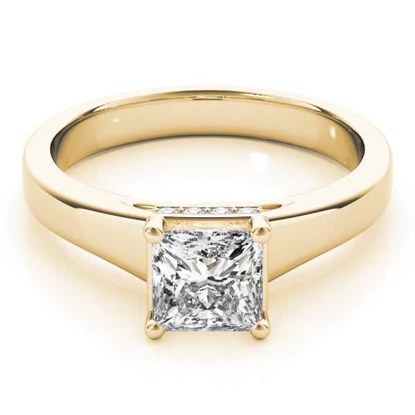 Noble Trellis Princess Diamond Engagement Ring — 9K/18K Gold & Platinum