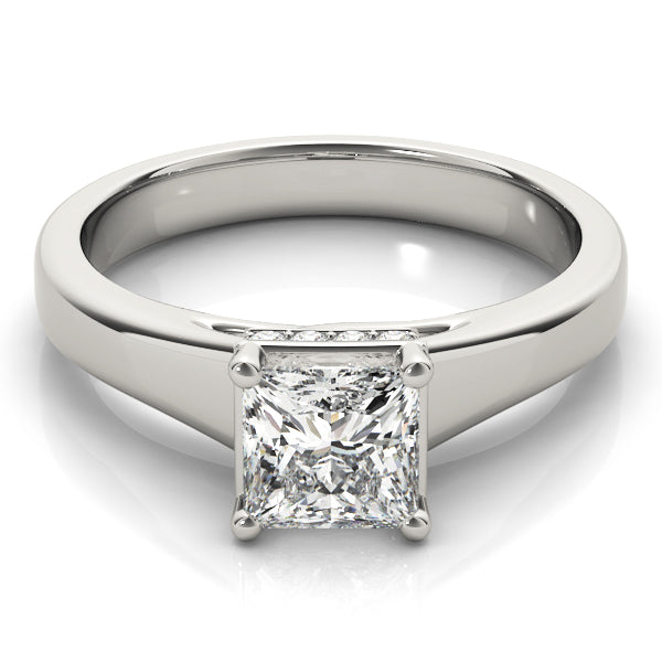 Noble Trellis Princess Diamond Engagement Ring — 9K/18K Gold & Platinum