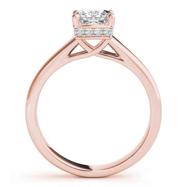 Noble Trellis Princess Diamond Engagement Ring — 9K/18K Gold & Platinum