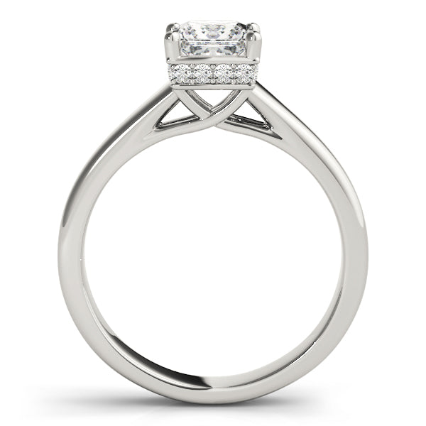 Noble Trellis Princess Diamond Engagement Ring — 9K/18K Gold & Platinum
