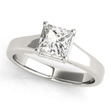 Noble Trellis Princess Diamond Engagement Ring — 9K/18K Gold & Platinum