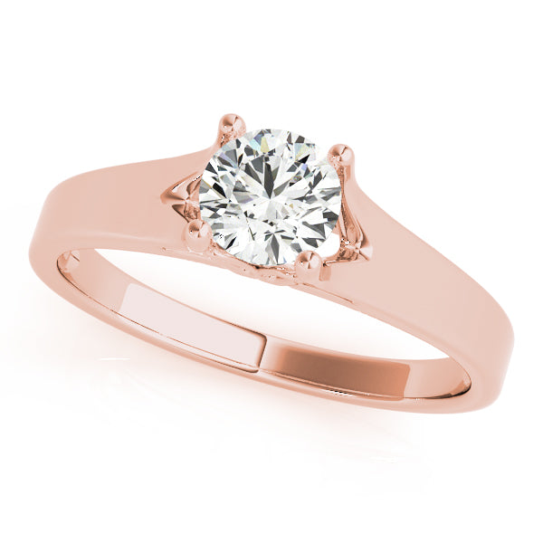 Round Cut Diamond Four-prong Engagement Ring