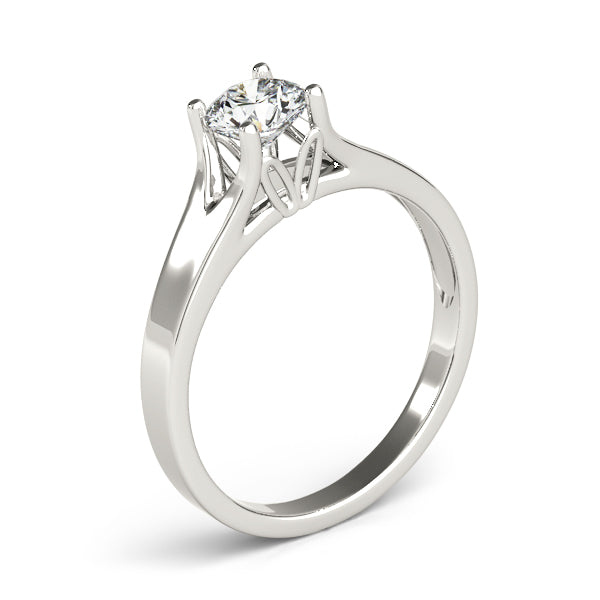 Round Cut Diamond Four-prong Engagement Ring