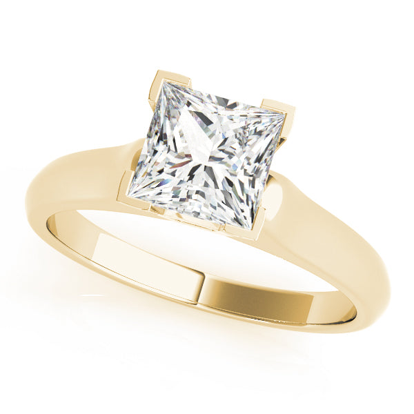 Timeless Solitaires Princess Diamond Engagement Ring — 9K/18K Gold & Platinum