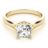 Timeless Solitaires Princess Diamond Engagement Ring — 9K/18K Gold & Platinum