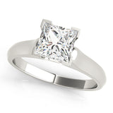 Timeless Solitaires Princess Diamond Engagement Ring — 9K/18K Gold & Platinum