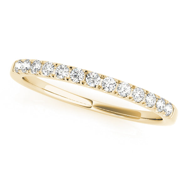 Split Prong Half Eternity Ring in Gold & Platinum