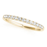 Split Prong Half Eternity Ring in Gold & Platinum