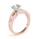 Refined Solitaires Any Shape Round Diamond Engagement Ring — 9K/18K Gold & Platinum