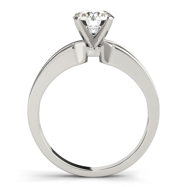 Refined Solitaires Any Shape Round Diamond Engagement Ring — 9K/18K Gold & Platinum