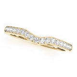 Prong Set Half Eternity Ring in Gold & Platinum