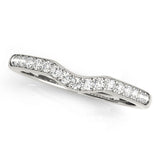 Prong Set Half Eternity Ring in Gold & Platinum