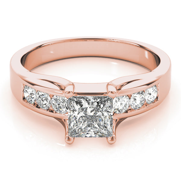 Bespoke Channel-Set Princess Diamond Engagement Ring — 9K/18K Gold & Platinum