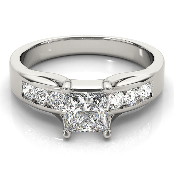 Bespoke Channel-Set Princess Diamond Engagement Ring — 9K/18K Gold & Platinum