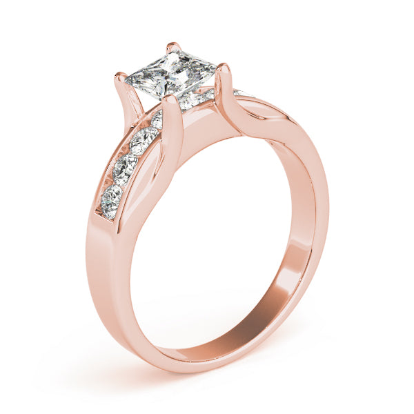 Bespoke Channel-Set Princess Diamond Engagement Ring — 9K/18K Gold & Platinum