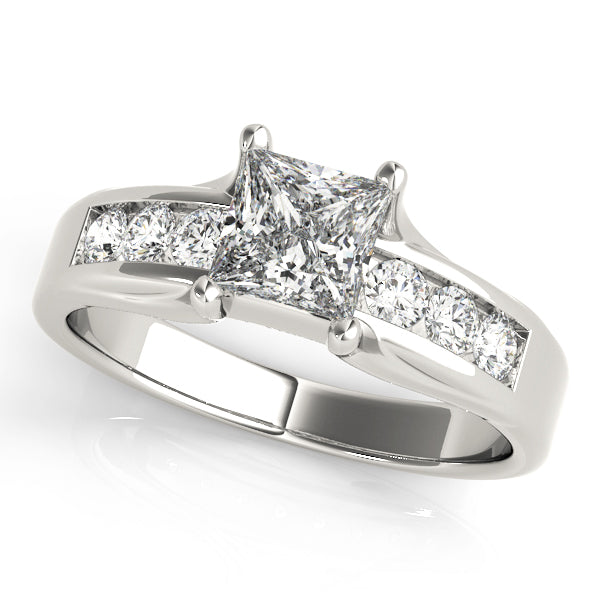 Bespoke Channel-Set Princess Diamond Engagement Ring — 9K/18K Gold & Platinum
