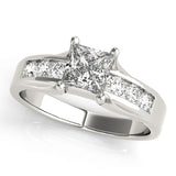 Bespoke Channel-Set Princess Diamond Engagement Ring — 9K/18K Gold & Platinum