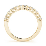 Prong Set Half Eternity Ring in Gold & Platinum