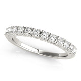 Prong Set Half Eternity Ring in Gold & Platinum