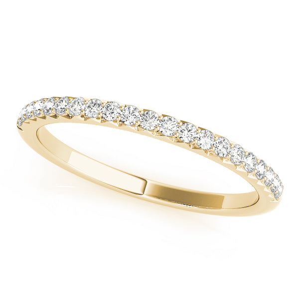 Straight Prong Set Half Eternity Ring in Gold & Platinum