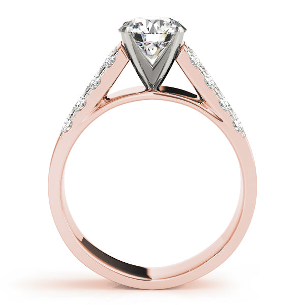 Majestic Multi-Row Round Diamond Engagement Ring — 9K/18K Gold & Platinum