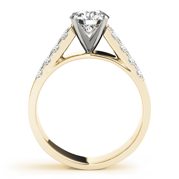 Majestic Multi-Row Round Diamond Engagement Ring — 9K/18K Gold & Platinum