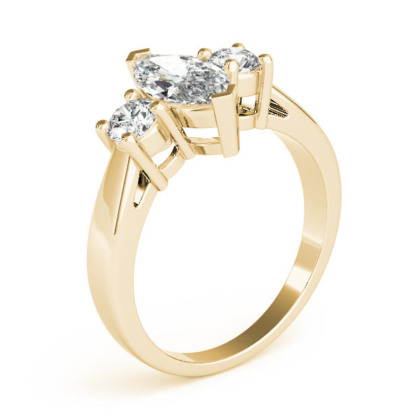 Couture Color Rings Marquise Diamond Engagement Ring — 9K/18K Gold & Platinum