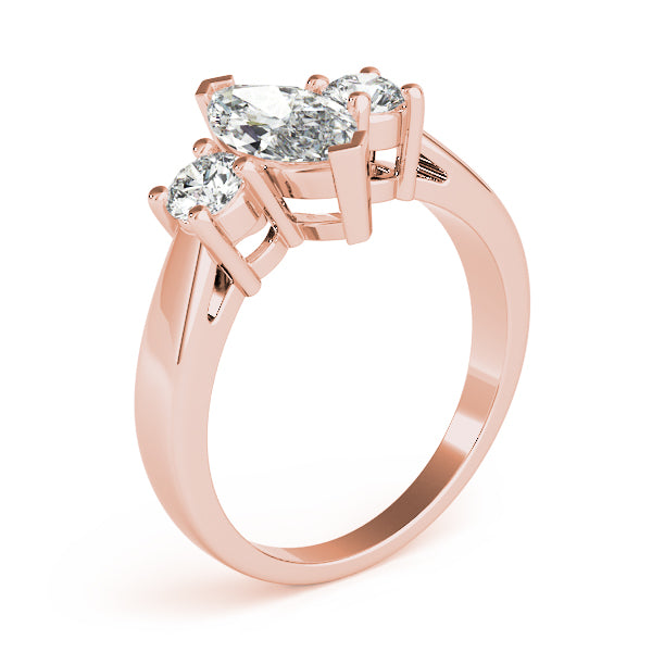 Couture Color Rings Marquise Diamond Engagement Ring — 9K/18K Gold & Platinum