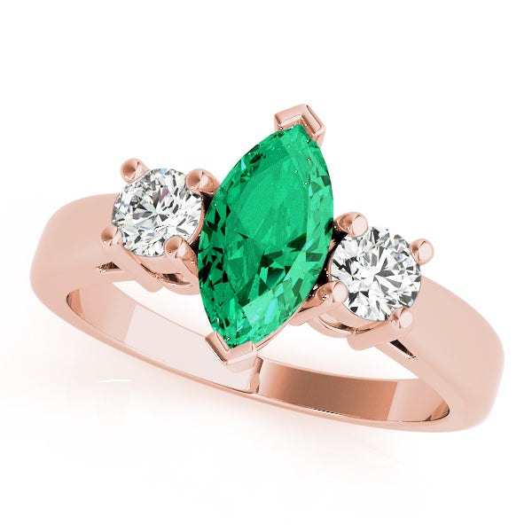 Couture Color Rings Marquise Diamond Engagement Ring — 9K/18K Gold & Platinum